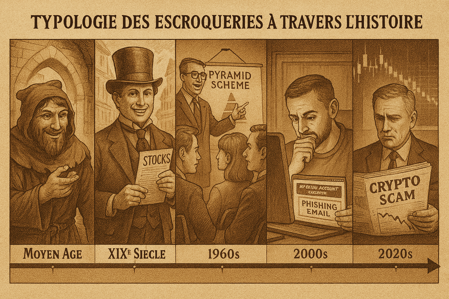 Typologie des escroqueries à travers l’histoire.
